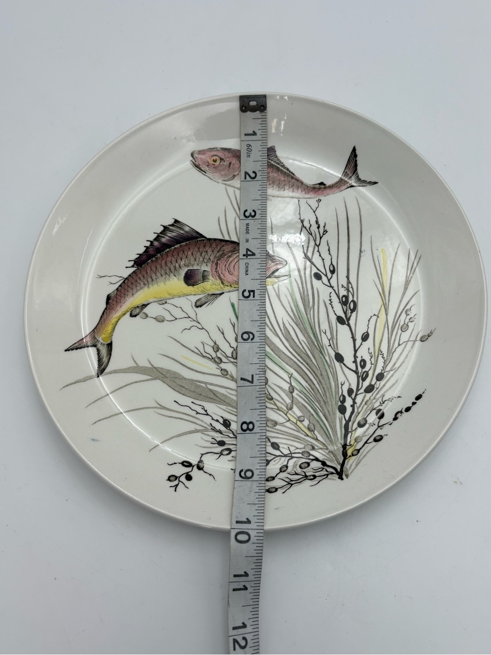 Vintage Johnson Bros. Fish Ceramic Plate Design No. 3 - Made in England - 10” - Picture 6 of 8
